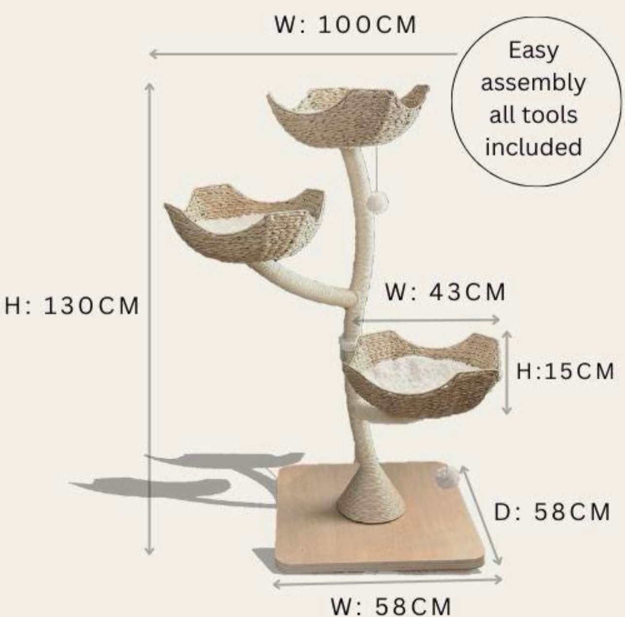 Customisable Aesthetic Cat Tree Tower